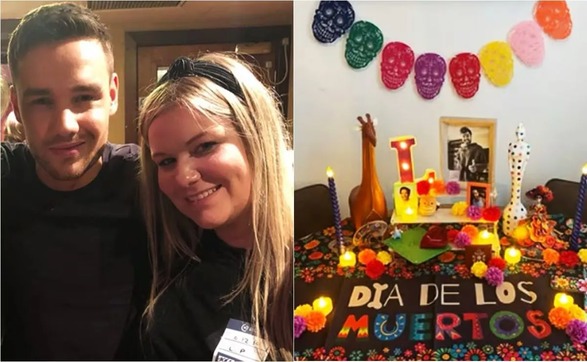 Hermana de Liam Payne coloca ofrenda de Día de Muertos en su memoria a un año de su fallecimiento
