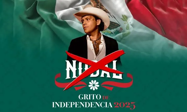 Feministas exigen cancelar presentación de Christian Nodal en el Grito de Morelia