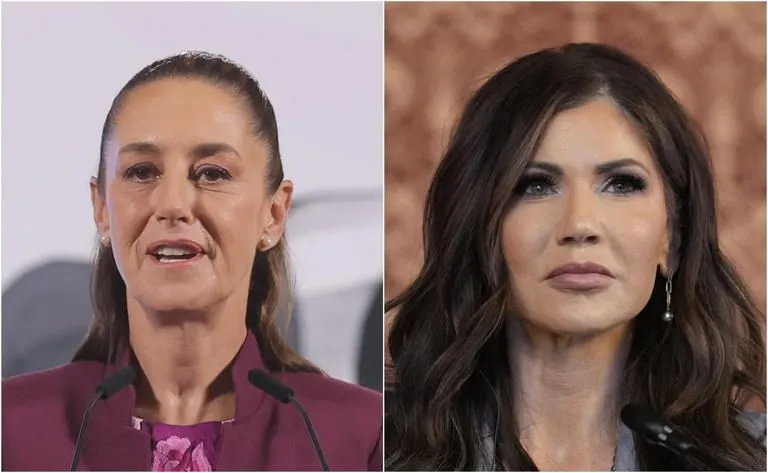 Kristi Noem arremete contra Claudia Sheinbaum por protestas en Los Ángeles