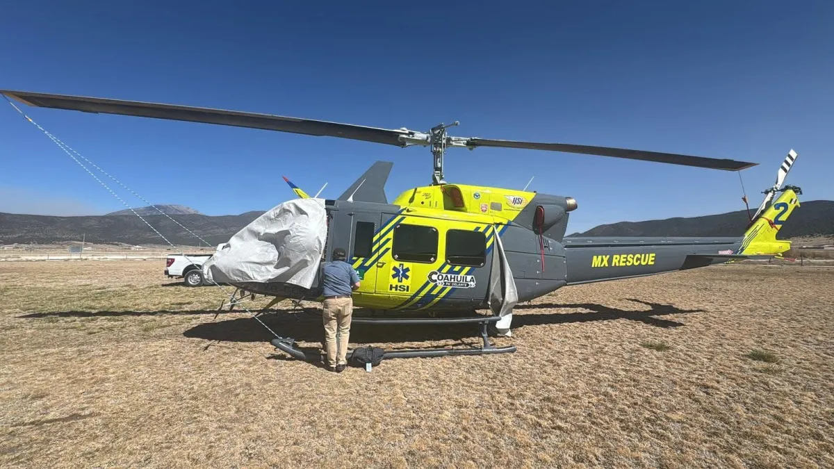 Helicóptero con 8 personas abordo realiza aterrizaje forzoso en Arteaga