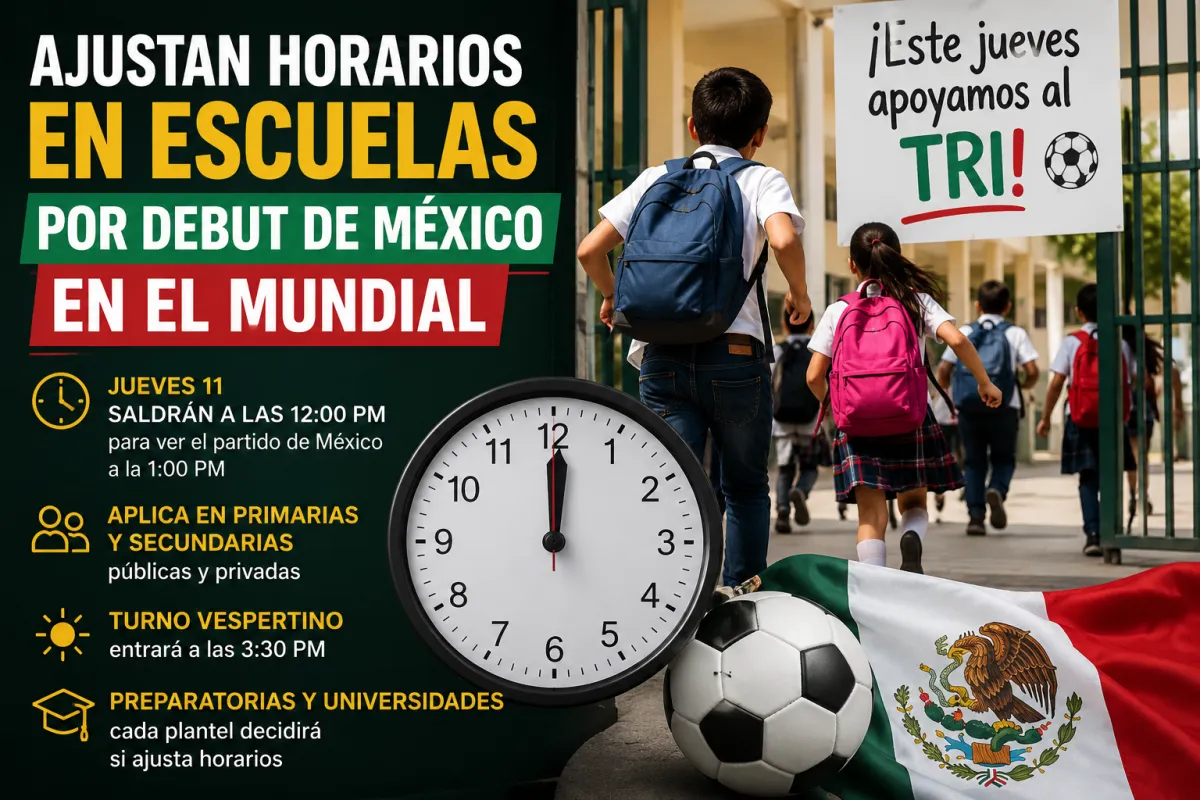 Habrá salida temprana en escuelas de Coahuila para ver a México en el Mundial