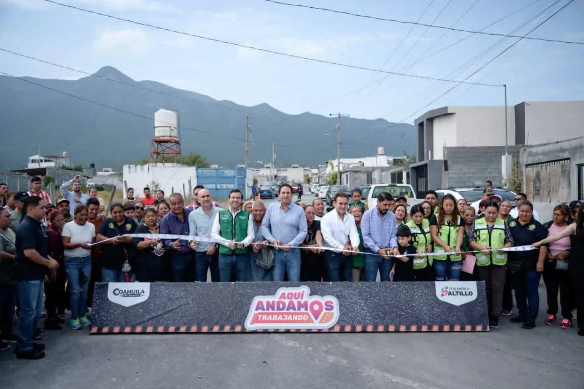 Entregan nuevas obras de pavimentación en la colonia Vista Alta de Saltillo