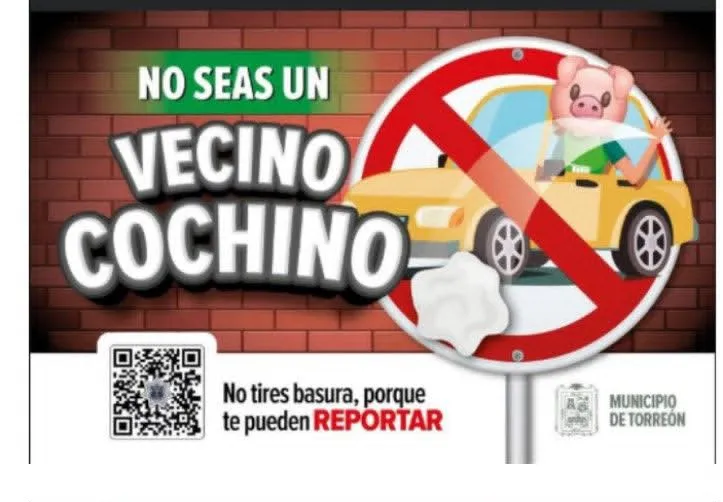 Torreón aplica 150 multas por tirar basura y escombro en la vía pública