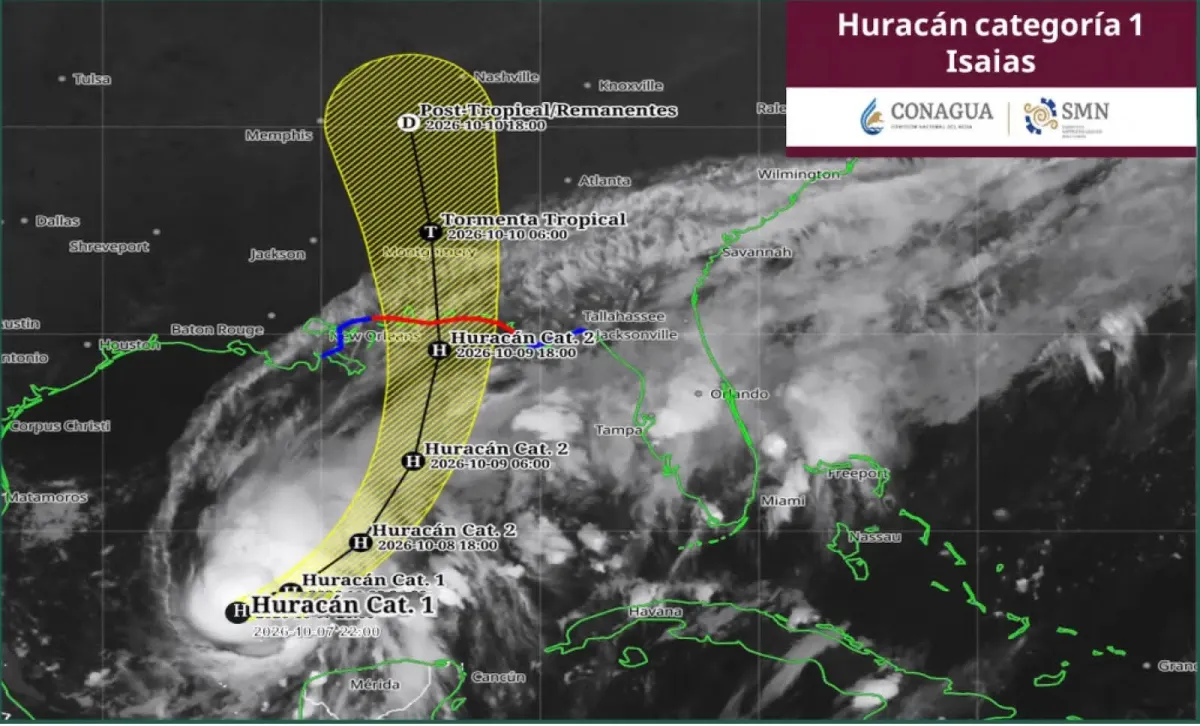 Dos ciclones vigilan a México! “Isaías” ya es huracán y “Simón” avanza