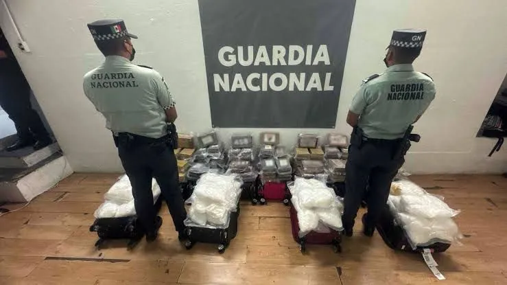 Guardia Nacional asegura más de 250 kilos de droga abandonados en maletas en el Aeropuerto de Tijuana