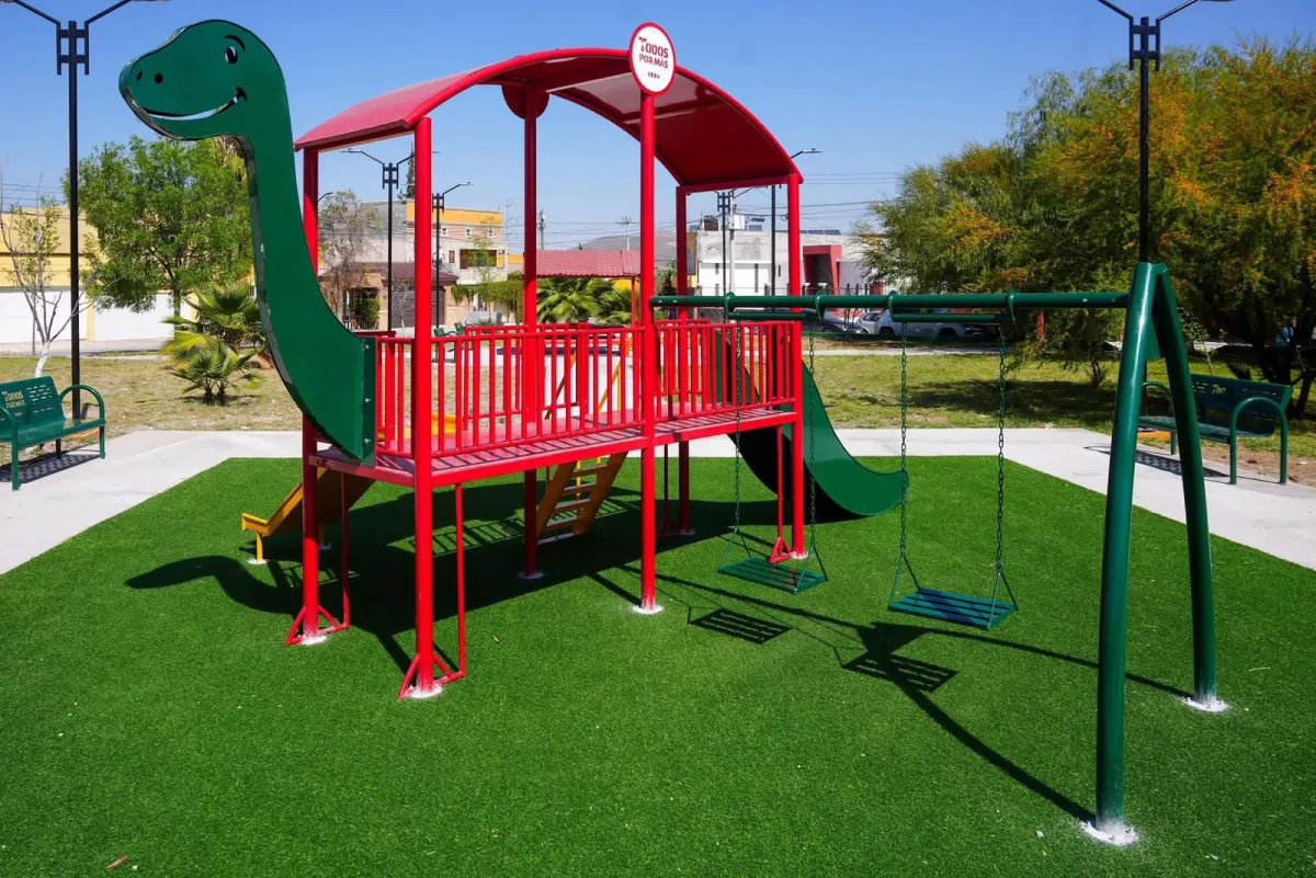 Plaza Villamagna se renueva: más juegos, luz y vida familiar en Ramos Arizpe
