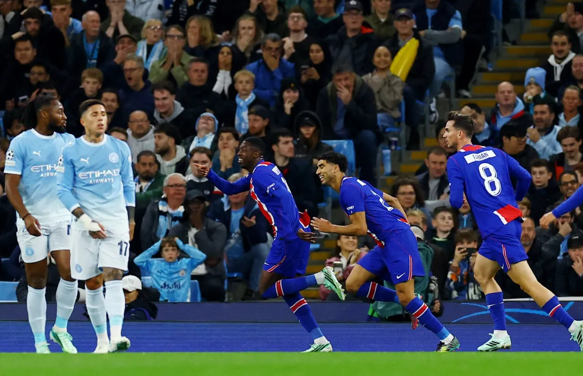 PSG pasa por encima en su visita al Manchester City y consigue 3 puntos en la Champions League