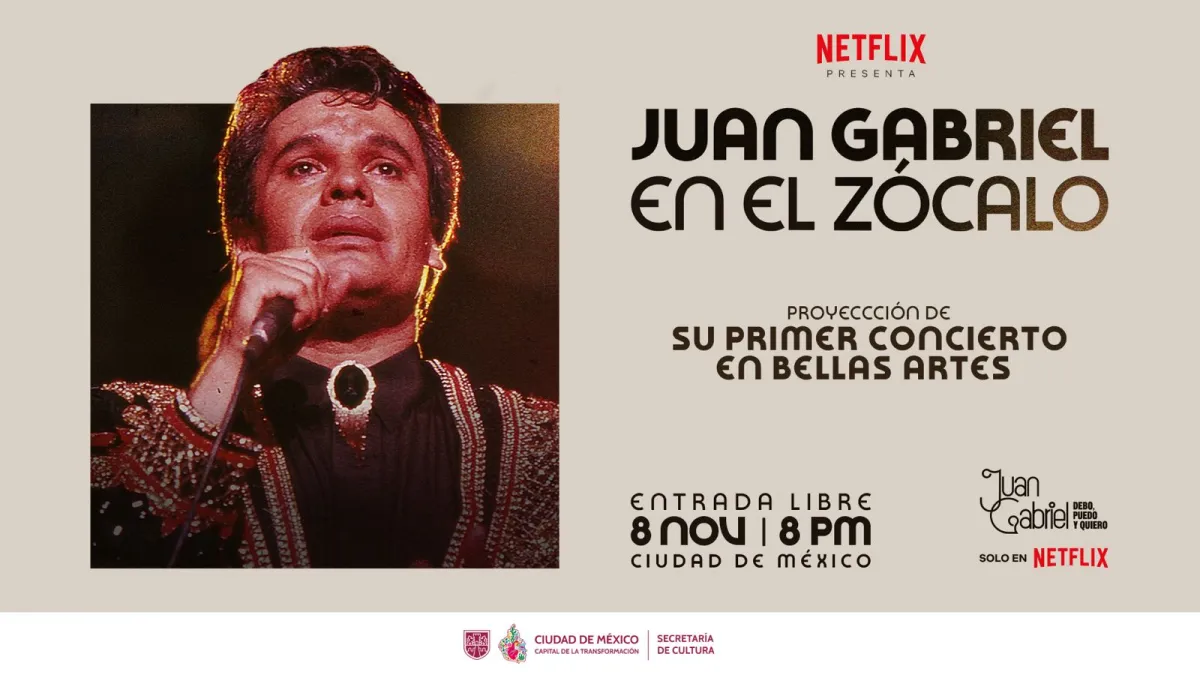 Proyectarán el concierto de Juan Gabriel en Bellas Artes en el Zócalo de la CDMX