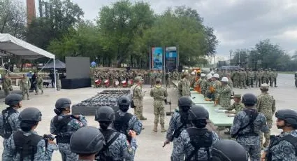 Lanzan contundente mensaje contra el crimen organizado con destrucción masiva de armas en NL