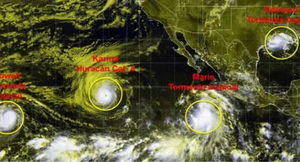 Tres tormentas y un huracán se mantienen activos en el Atlántico y Pacífico