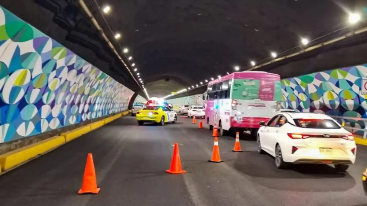 Cierran por dos noches el túnel Loma Larga tras nuevo desprendimiento de concreto