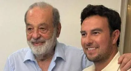 Checo Pérez celebra con Carlos Slim su regreso a la Fórmula 1 y a la escudería Cadillac