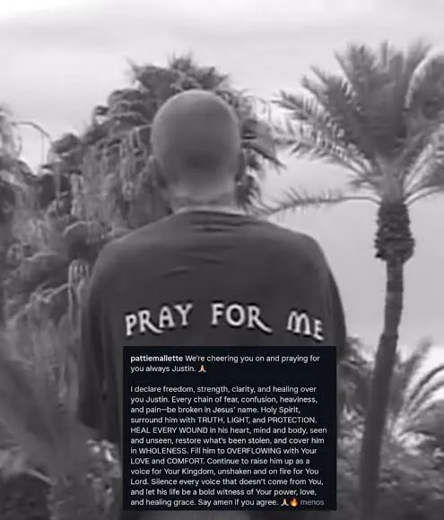 Madre de Justin Bieber preocupa a fans al pedir oraciones por su hijo