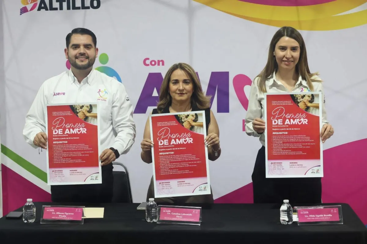 DIF Saltillo abre registro para bodas colectivas “Promesa de Amor”