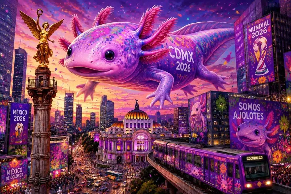 Ajolotes desaparecen de Xochimilco mientras se convierten en símbolo del Mundial 2026