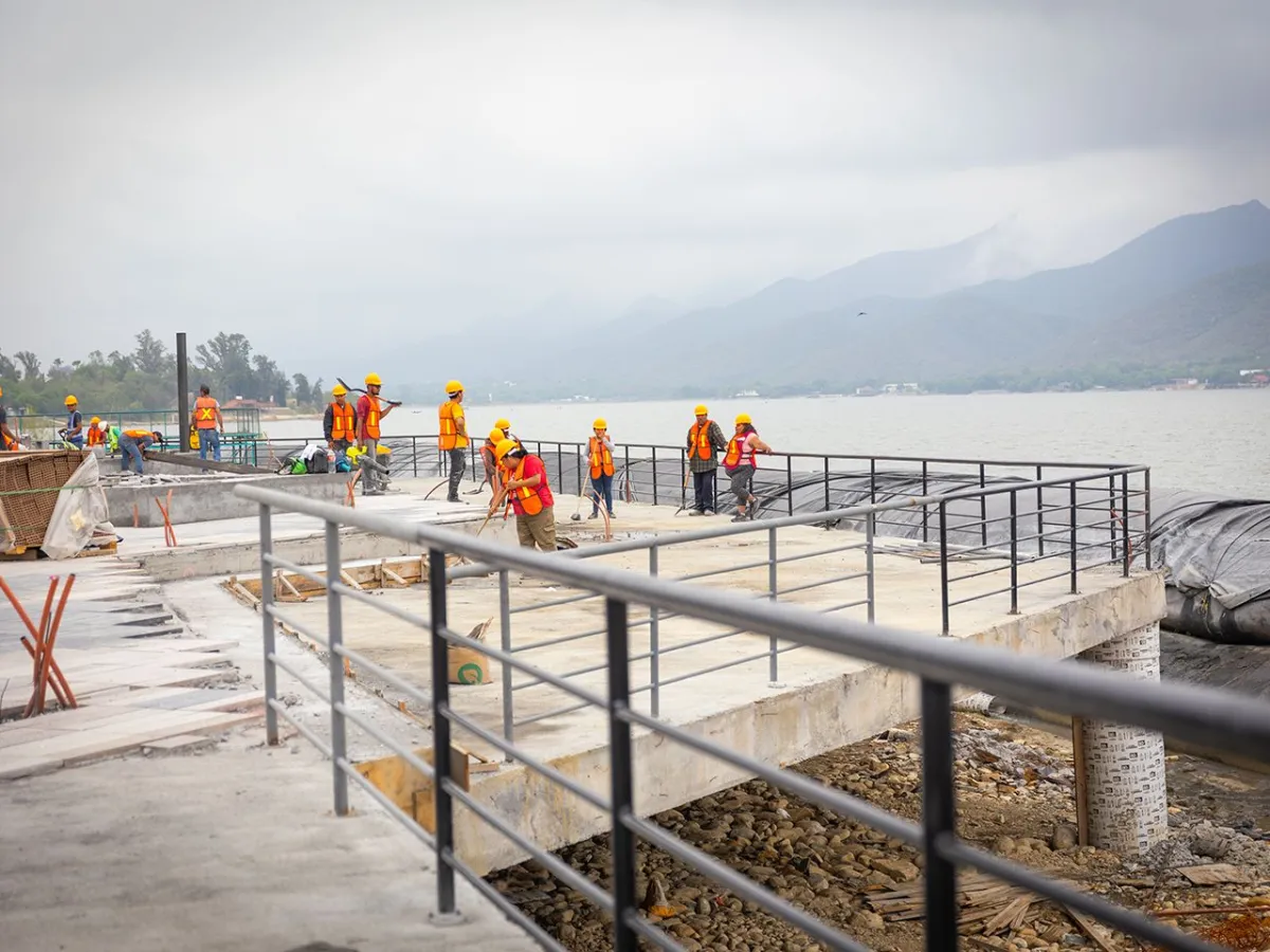 Avanzan trabajos en nuevo Malecón de Presa La Boca