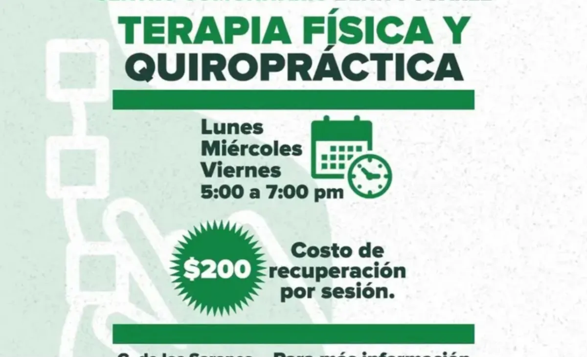 Ofrecen terapias físicas y quiroprácticas en centro comunitario de Torreón