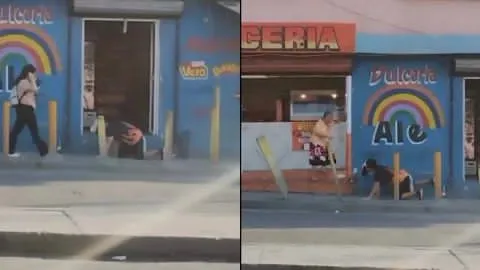 Abuelita lanza agua a joven “therian” y el video desata debate en redes