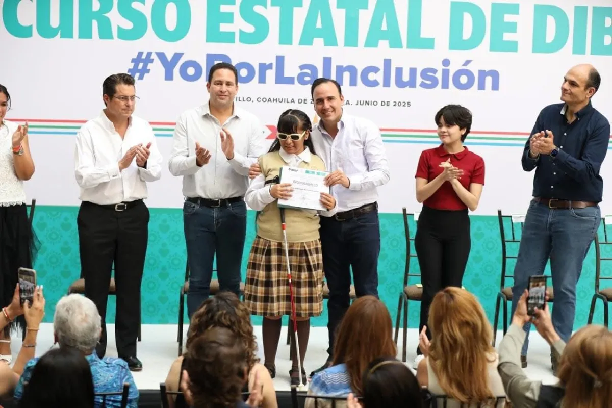 Manolo Jiménez reafirma compromiso con la inclusión en Coahuila al premiar concurso estatal de dibujo