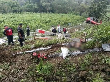 Se desploma helicóptero en Edomex; reportan dos fallecidos