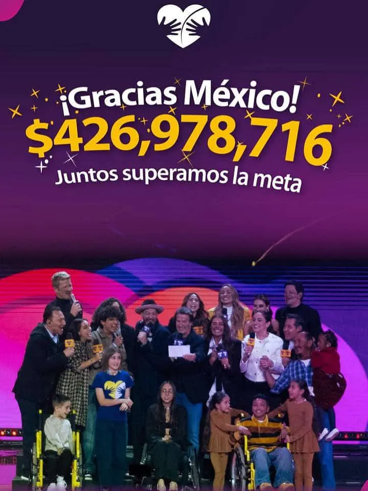 Teletón 2025 supera la meta y recauda más de 426 millones de pesos