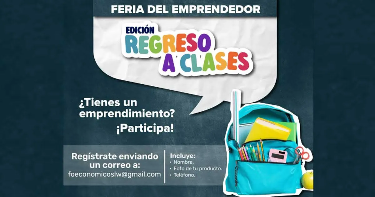 Saltillo alista Feria del Emprendedor con temática de Regreso a Clases