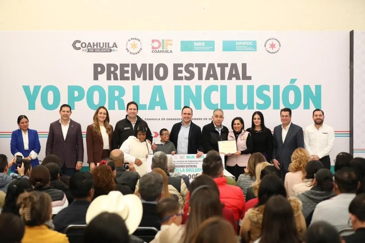 Coahuila refuerza su compromiso con la inclusión: entregan el Premio Estatal “Yo por la Inclusión”