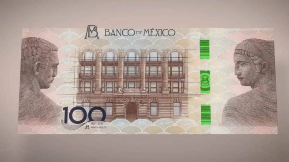 Banxico celebra su centenario con un billete histórico de 100 pesos