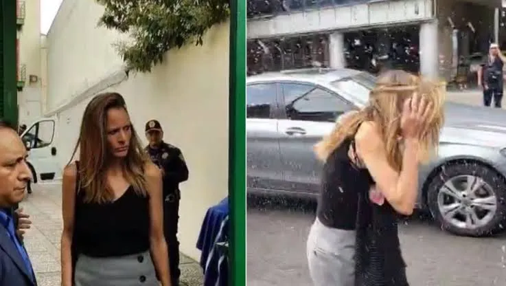 Manifestantes agreden a “Lady Racista” tras audiencia en CDMX y le roban su bolsa