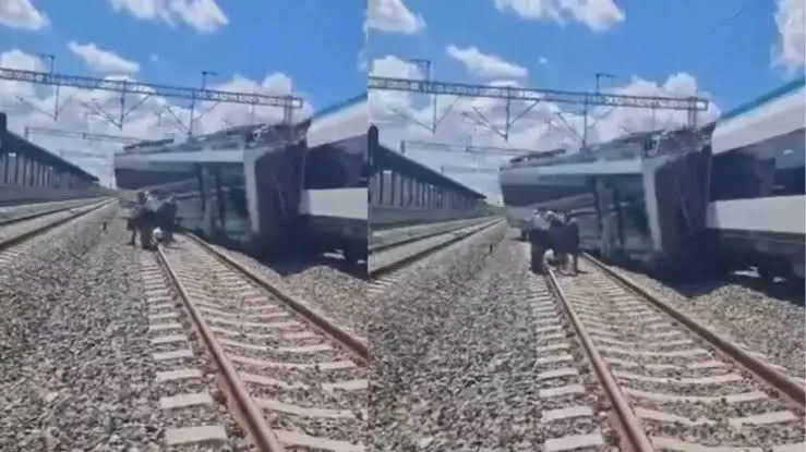 Descarrila el Tren Maya en Izamal, Yucatán