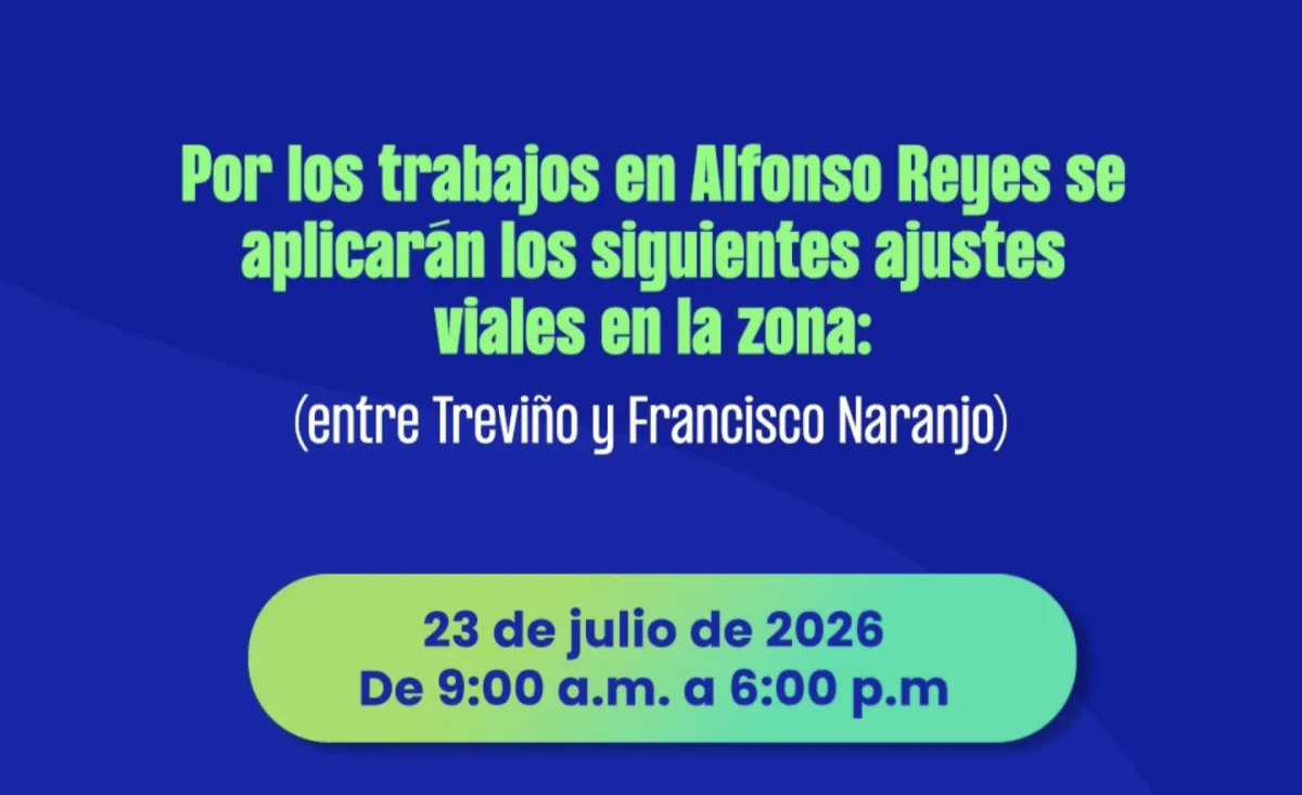 Trabajos de CFE ocasionarán ajustes viales y suspensión temporal de energía en Alfonso Reyes
