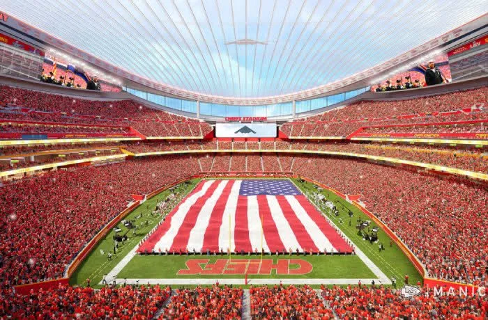 Chiefs presentan el diseño de su nuevo estadio techado de 3 mil millones de dólares