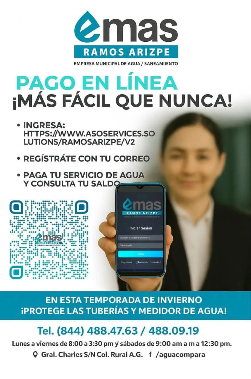 Ramos Arizpe lanza nueva plataforma digital para facilitar el pago del servicio de agua