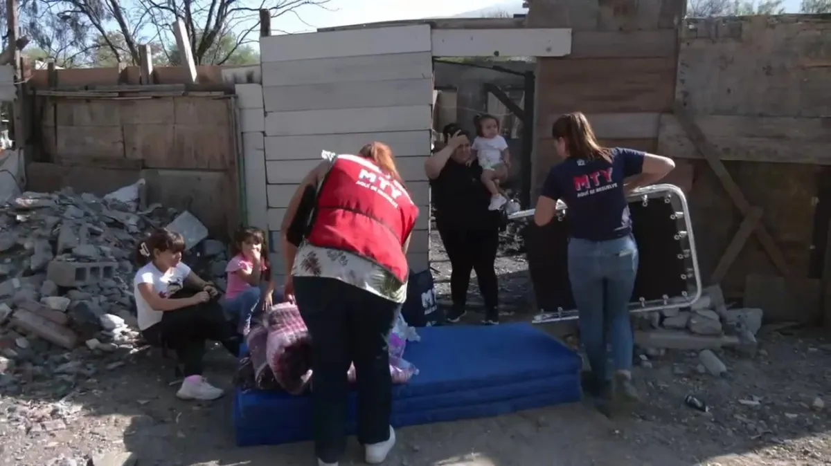 DIF Monterrey intensifica apoyo tras incendio en la colonia San Martín