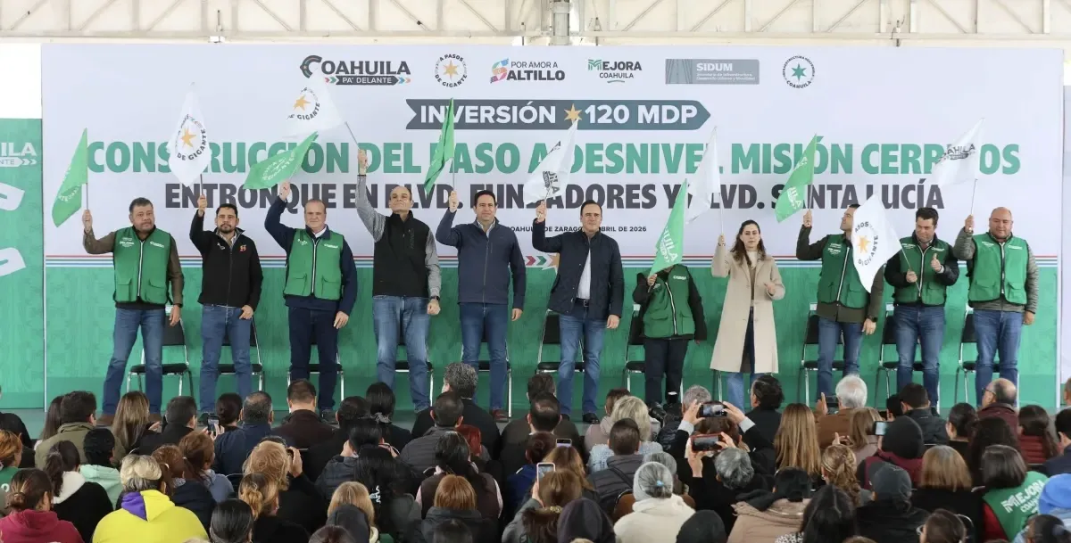 Arranca construcción de paso a desnivel en Misión Cerritos para mejorar movilidad en Saltillo
