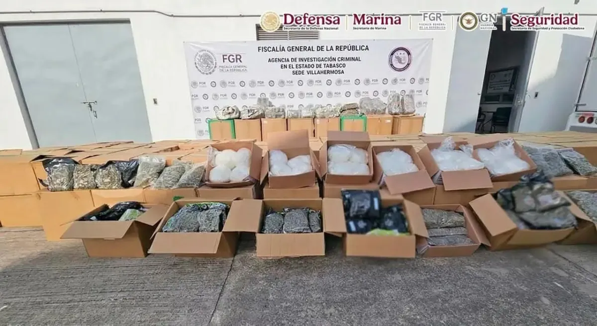 Ocultaban casi dos toneladas de droga entre dulces de coco en Tabasco