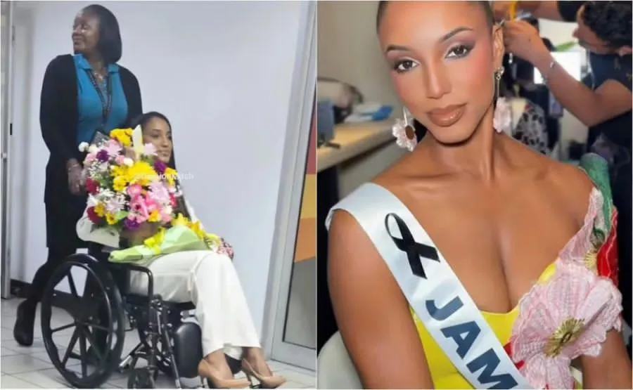 Miss Jamaica reaparece en su país tras accidente en Miss Universo