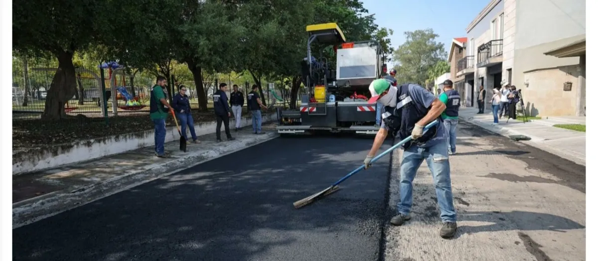 Avanza programa Calles de Primera con recarpeteo en 19 colonias de San Pedro