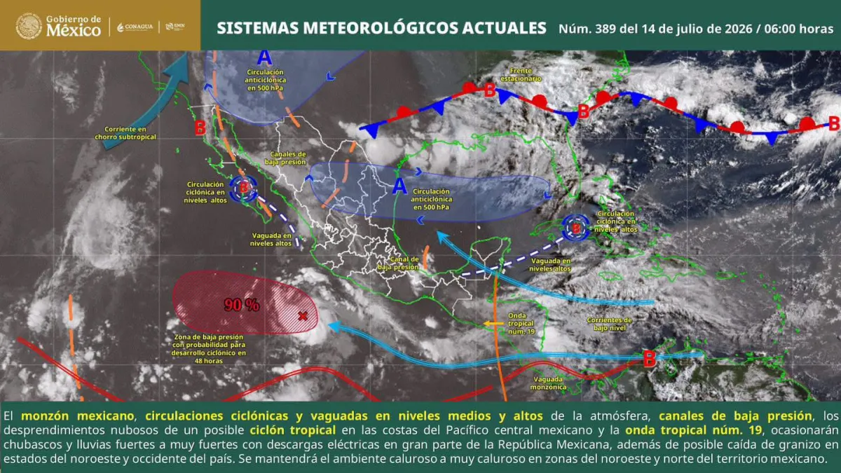 Alertan por lluvias intensas, granizo y crecida de ríos en Coahuila