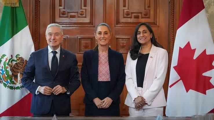 Ministros de Canadá visitan a Sheinbaum en plena tensión comercial con Estados Unidos