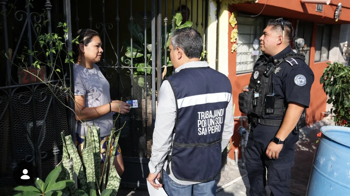 Fortalecen vínculo entre ciudadanos y policías mediante recorridos en colonias de San Pedro