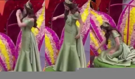 Fátima Bosch sufre desmayo durante desfile en Ecuador