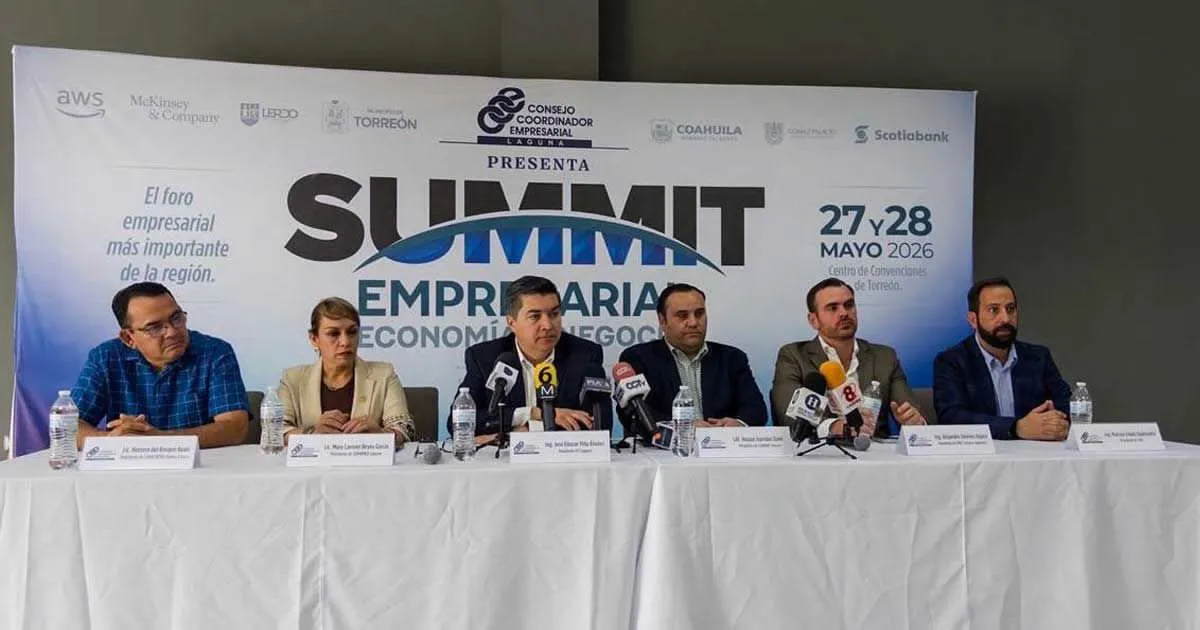 CCE Laguna anuncia Summit Empresarial 2026 para impulsar desarrollo regional