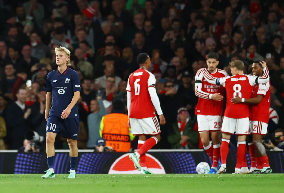 Arsenal consigue la segunda victoria en Champions League ante Lille