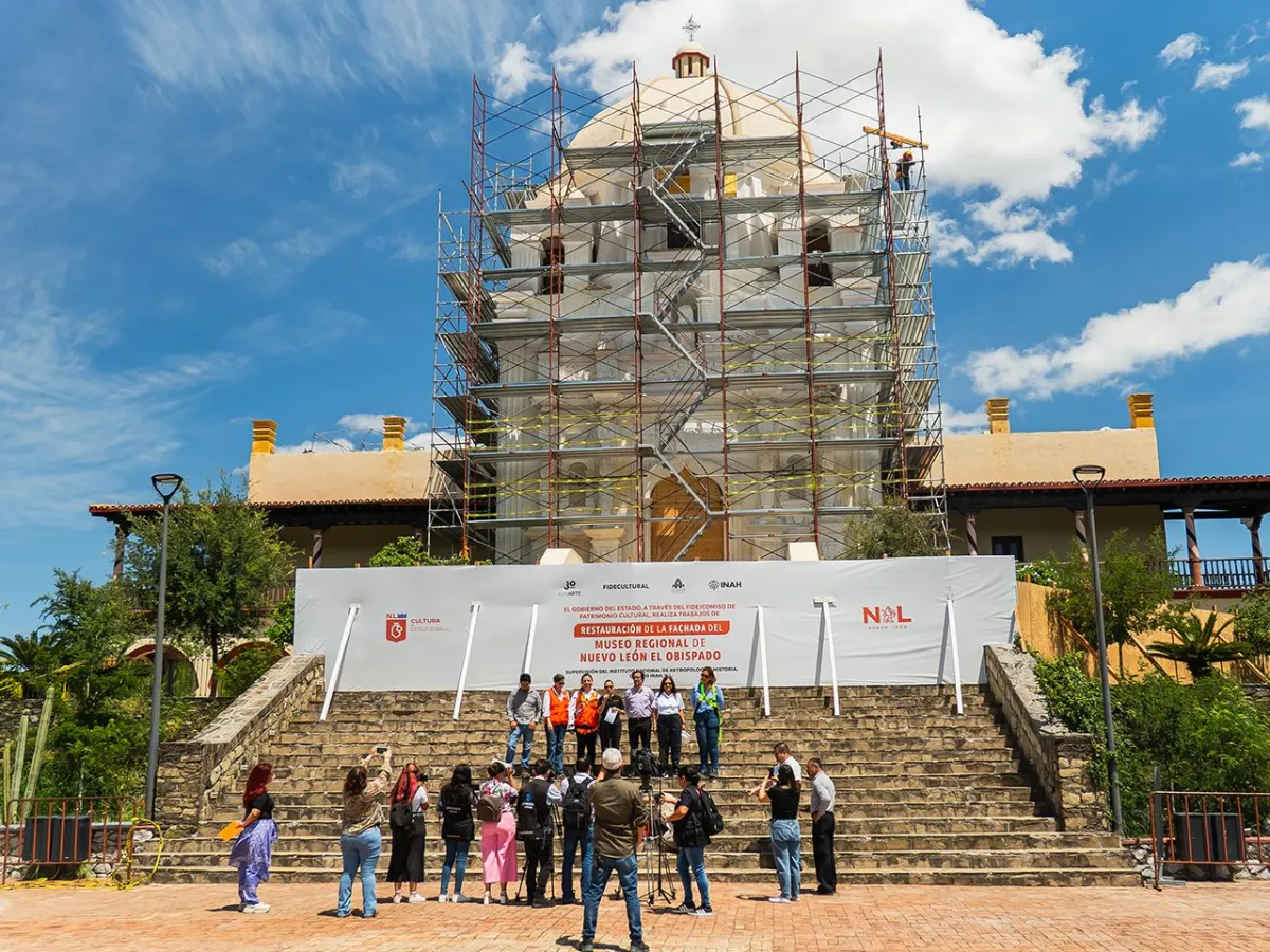 Restauran El Obispado rumbo al Mundial 2026: avanza al 50% la conservación de su histórica fachada