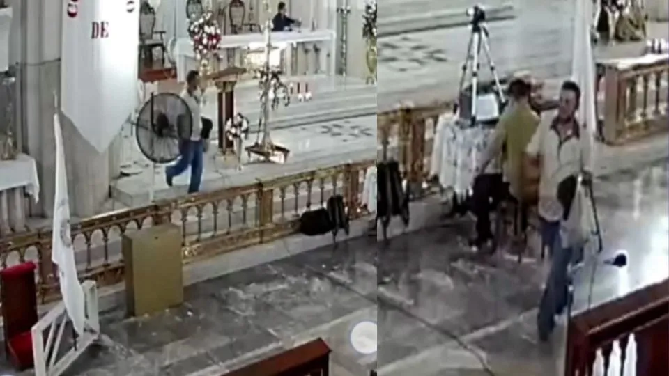 Roban dinero y anillo sacerdotal en templo del centro de Monterrey