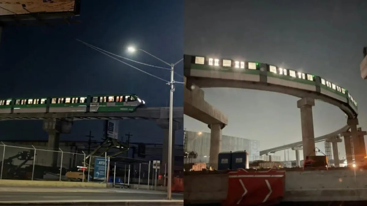 Comienzan pruebas dinámicas del Monorriel de la Línea 6 del Metro en Nuevo León