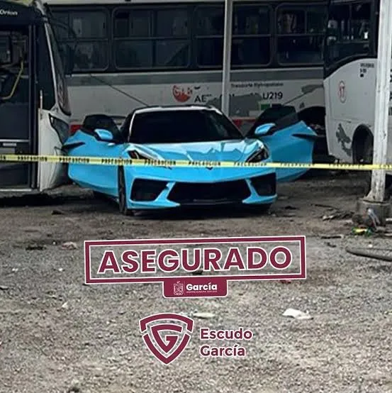 Aparece Corvette delatado por cámaras tras ataque en lote de autos abandonado en García
