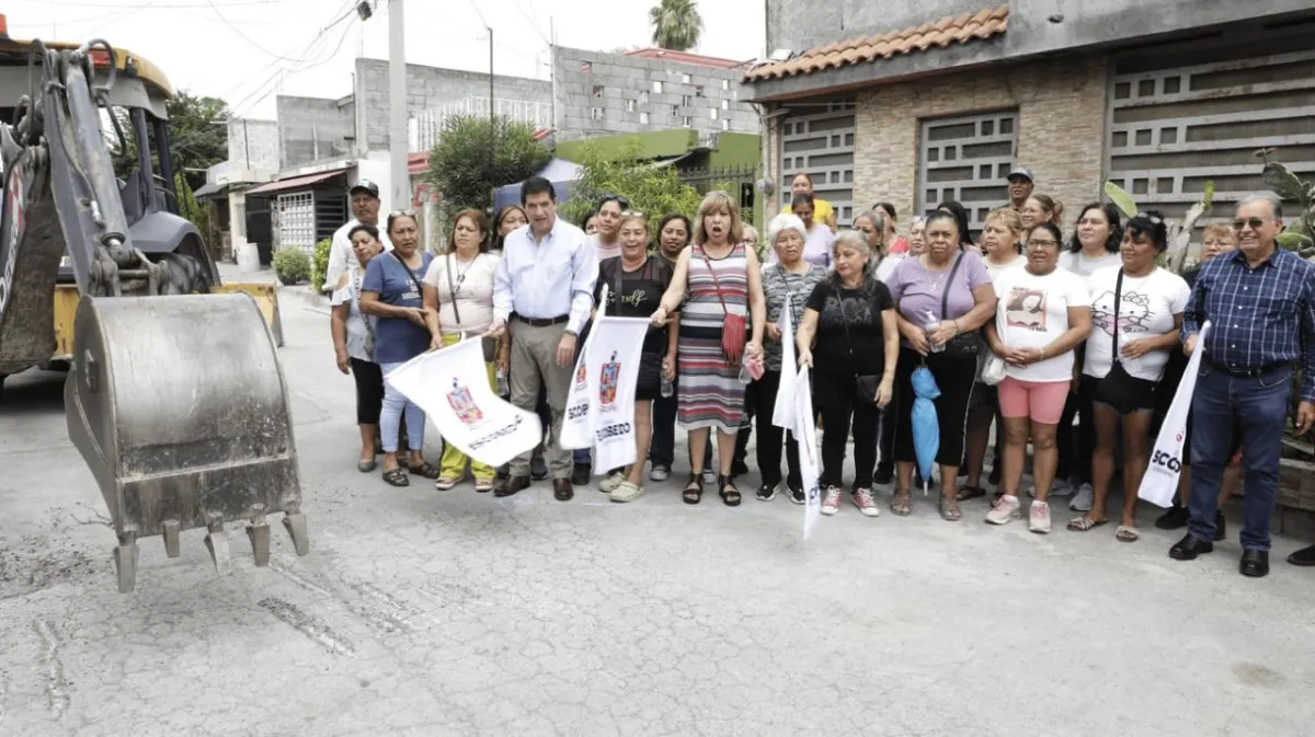 Inicia Escobedo obras de pavimentación y drenaje pluvial en la colonia Santa Martha