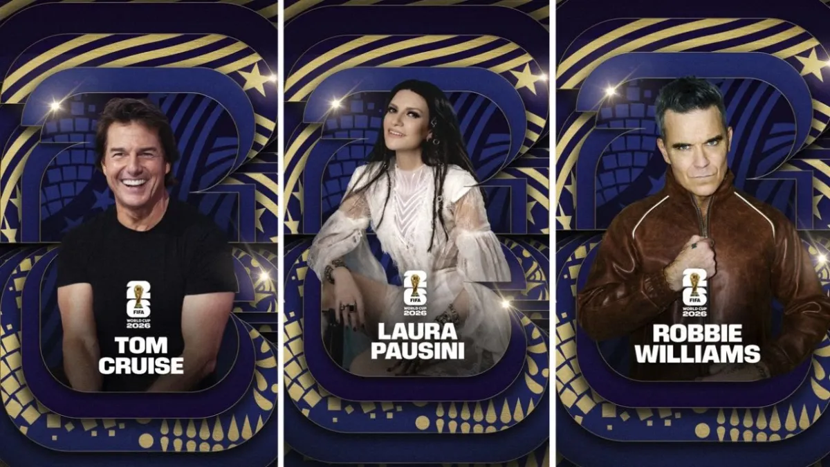 Tom Cruise, Laura Pausini y Robbie Williams encabezan la ceremonia de la Final del Mundial 2026